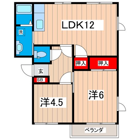 タジリシーサイドヴィラＣ棟の物件間取画像